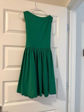 Green Sleeveless Fit & Flare Dress